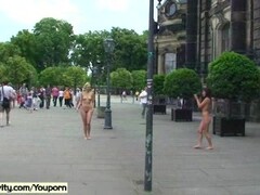 Linda & Agnes - Two girls naked in public streets Thumb