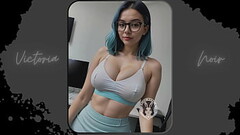 AI: Vibrant blue hair and dark glasses DOMINATRIX - Part 14 - Waifu Models #003 Thumb