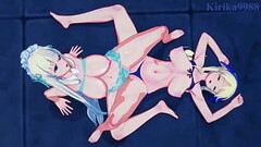 Katsuragi and Yomi intense lesbian play and futanari sex. - Senran Kagura Hentai Thumb