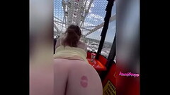 Slut get fucks in public on the Ferris wheel Thumb